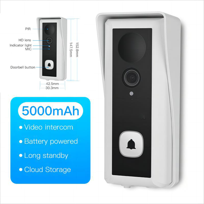 2023 new  door eye smart lock 1080p hd smart wifi with ring wireless door bell camera wifi video doorbell camera