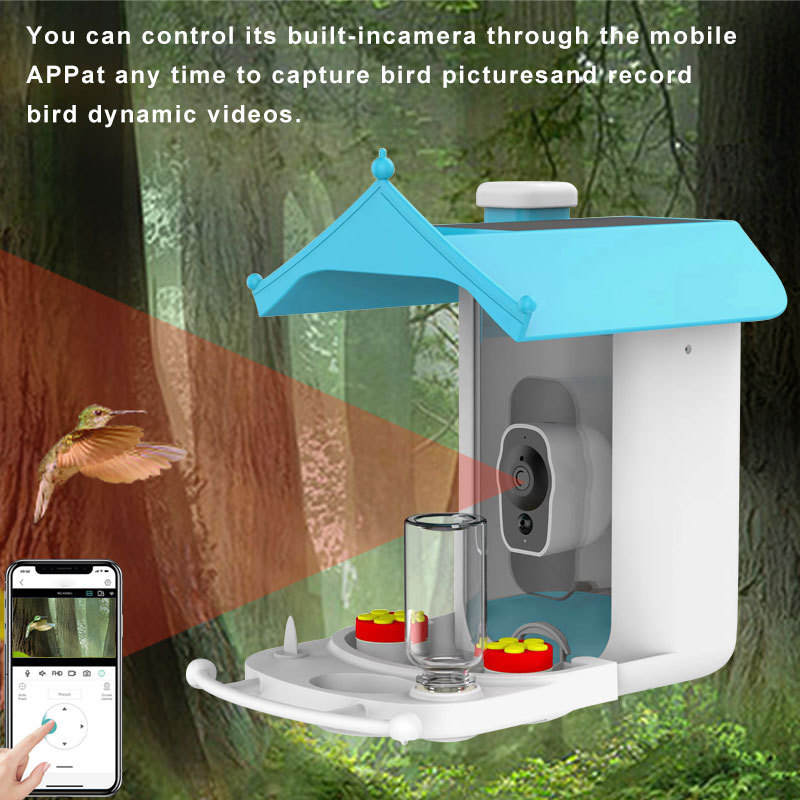 New Design Farms and Retail  Outdoor Smart Solar Powered Gazebo Bird Feeder With Camera