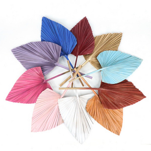 New Design Wholesalers Preserved Natural Fan Palm Leaves Spray Colors Flowers Wedding Floral Arrangements