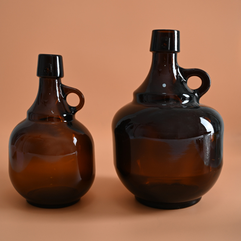 California Wine Bottle  Brown with Swing Top Brewed Beer  Glass Growler Bottles