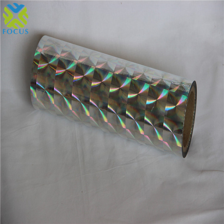 Pet BOPP Laminating Film Rolls Transparent Holographic Cold Laminating Film