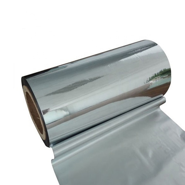 Factory custom high reflective metallized PET/PE plastic packaging film roll for flexible packaging and laminating