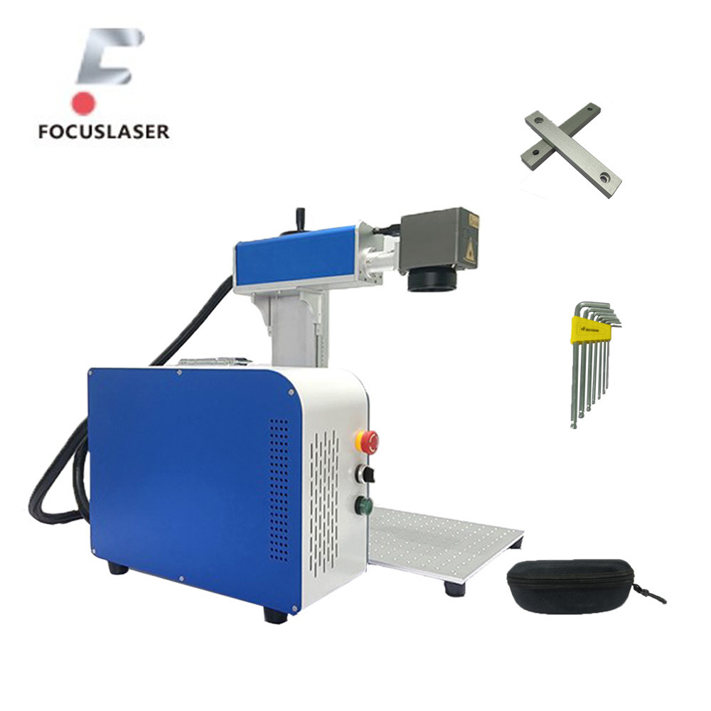 Focuslaser 50W Laser Cut And Engraving Gold And Silver Jewelry 20w 30w Fiber Mopa Laser Machine Color Marking High Efficient