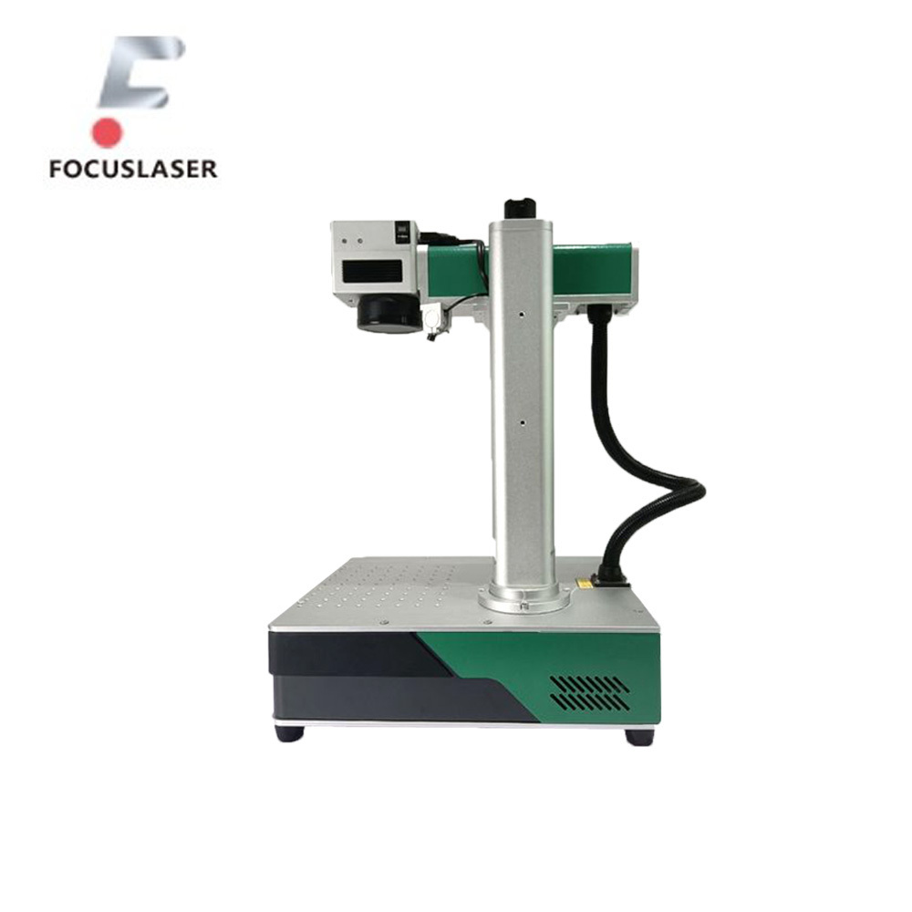 Focuslaser Portable Small Galvo Scanner Align System All In One 20W 30Watts Raycus Fiber Laser Nameplate Marking Machine