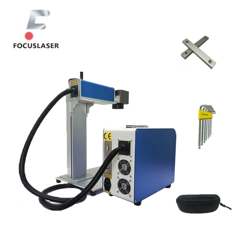 Focuslaser 50W Laser Cut And Engraving Gold And Silver Jewelry 20w 30w Fiber Mopa Laser Machine Color Marking High Efficient