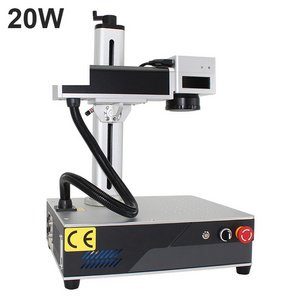 20w 30w EZCAD2 Mini fiber laser marking machine marker for metal SS CS plastic silver ring logo jewelry engraving machine