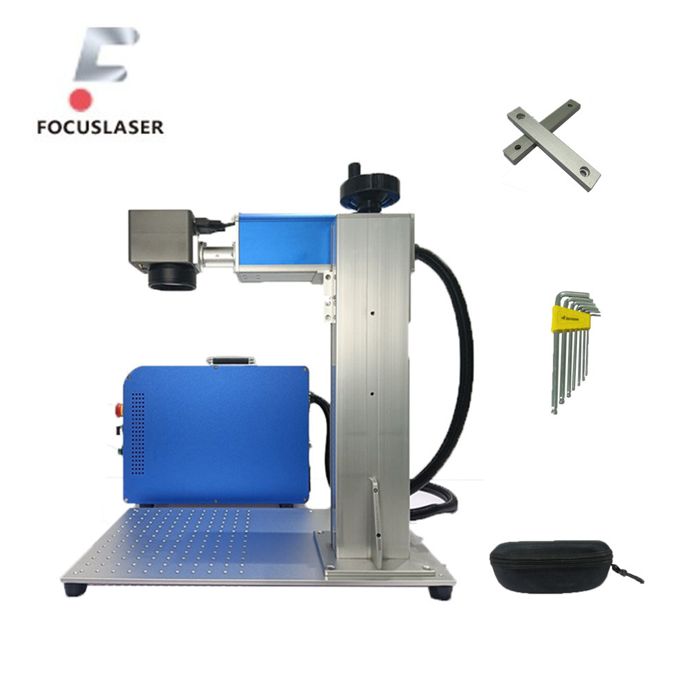 Focuslaser 50W Laser Cut And Engraving Gold And Silver Jewelry 20w 30w Fiber Mopa Laser Machine Color Marking High Efficient