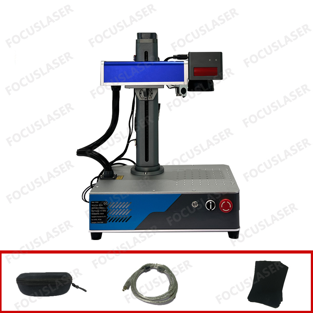 JPT MOPA Fiber Laser Marking Focuslaser Logo Maker Machines on Metal Stainless Steel Aluminum 20W 30W Autofocus Laser Source