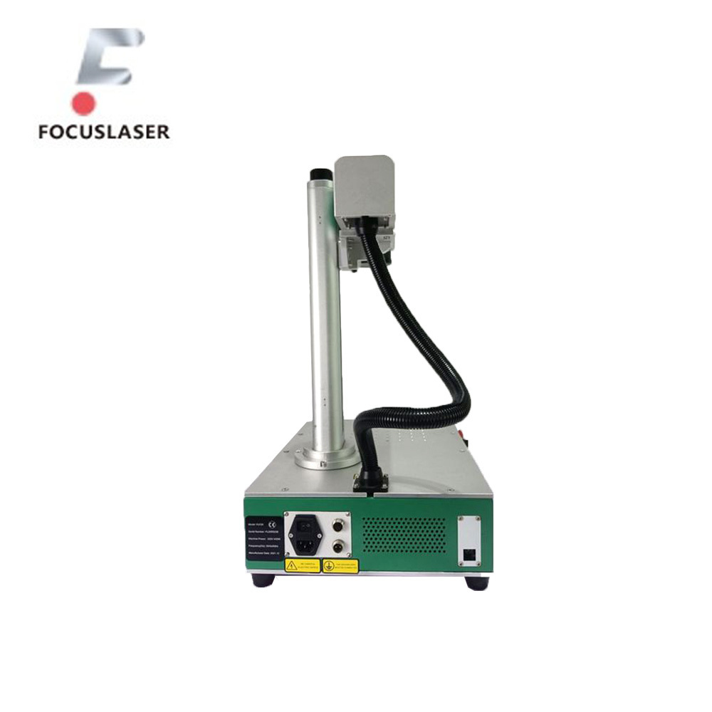 Focuslaser Portable Small Galvo Scanner Align System All In One 20W 30Watts Raycus Fiber Laser Nameplate Marking Machine