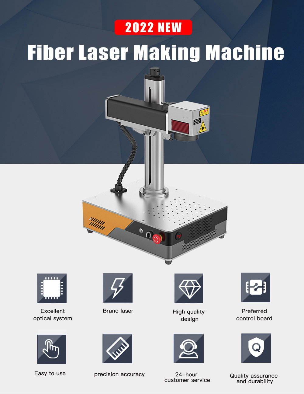 20W 30W 50W laser all metal material pen pencil optical fiber  laser engraving machine