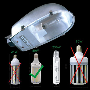 LED HID Bulb 80W 10800lm Halogen Lamp Floodlight 300W Halogen Light 1000W HPS Metal Halide Bulb LED Replacement