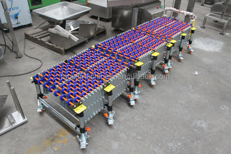 Focus Machinery 50kg Load Unpowered Telescopic Idler Roller Conveyor Line Carton Conveyor Roller Conveyor Mobile Flexible