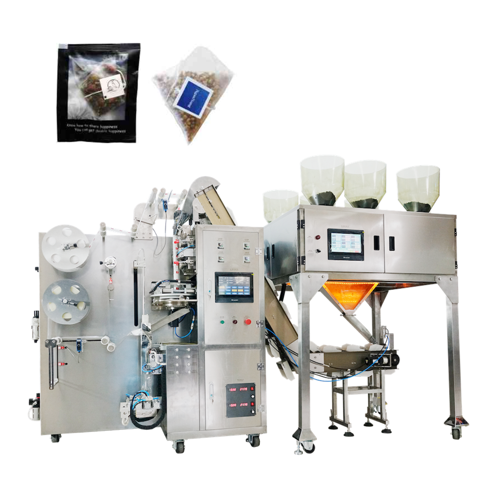 2023 new design nylon triangle bag packing machine tea leaf packing machine pyramid tea bagging Focus Machinery