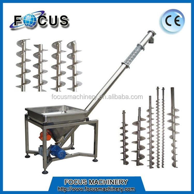 Focus Machinery 2024 hot sell product: full 304 stainless steel durable auger screw conveyor small grain conveyor screw feeder