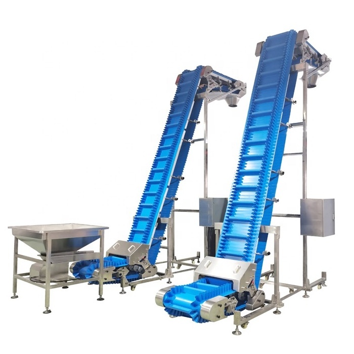 food conveyor belt side wall inclined conveyor stainless frame food grade belt conveyor