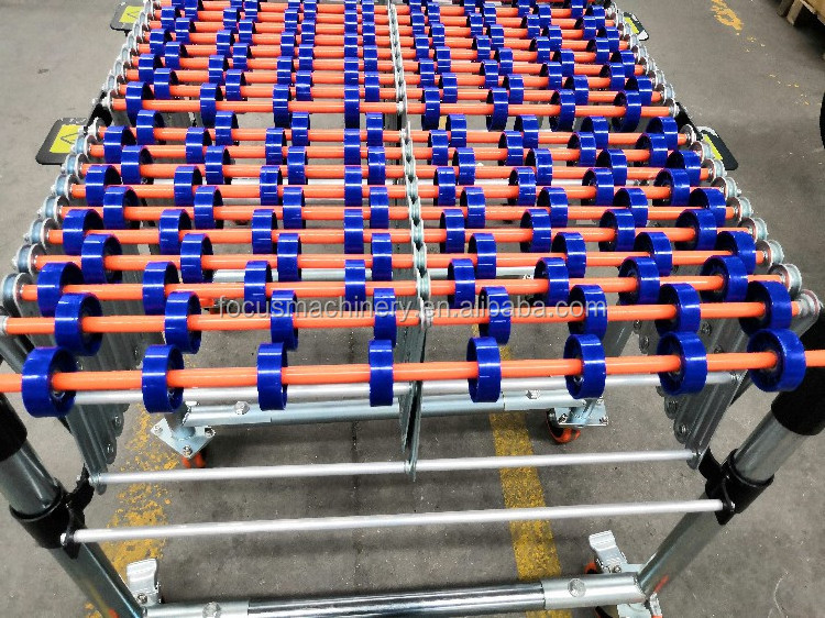 Focus Machinery 50kg Load Unpowered Telescopic Idler Roller Conveyor Line Carton Conveyor Roller Conveyor Mobile Flexible