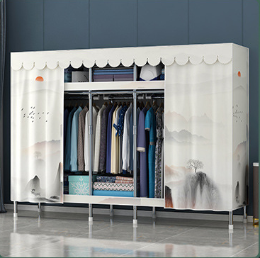 ULT-HZ-20HH Metal Frame cheap Clothes Wardrobe   Customized foldable fabric wardrobe  portable wardrobe