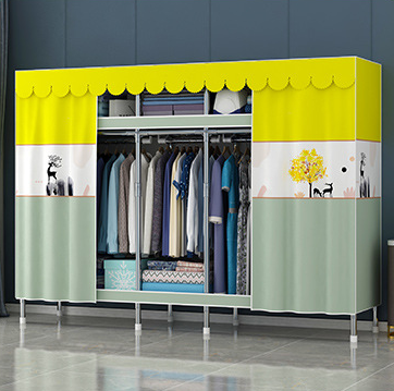 ULT-HZ-20HH Metal Frame cheap Clothes Wardrobe   Customized foldable fabric wardrobe  portable wardrobe