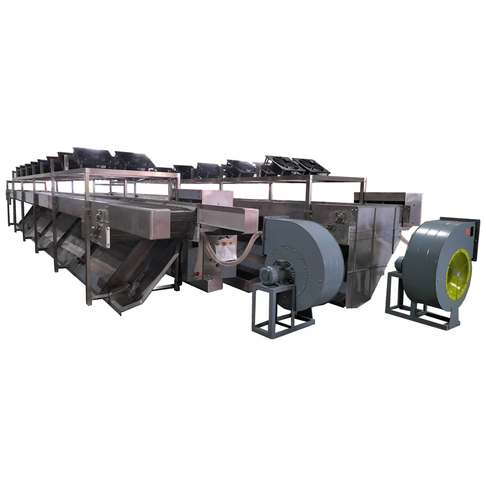 2023 new design cooling conveyor belt wire mesh belt conveyor stainless steel conveyor belt with fans system Focus Machinery