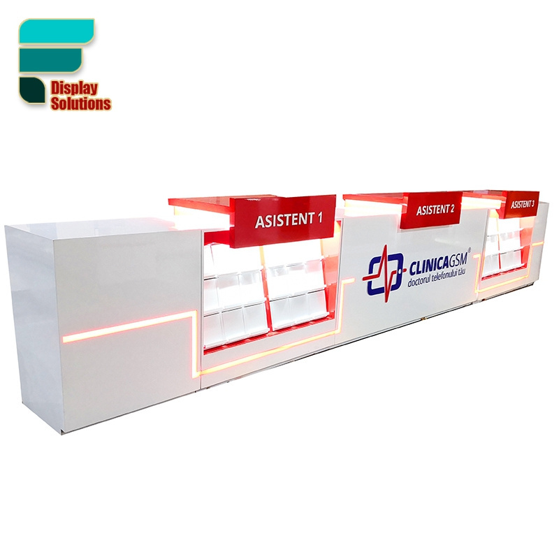 Customized Showcase Mobile Phone Mobile Wood Shop Cellphone Store Counter Display