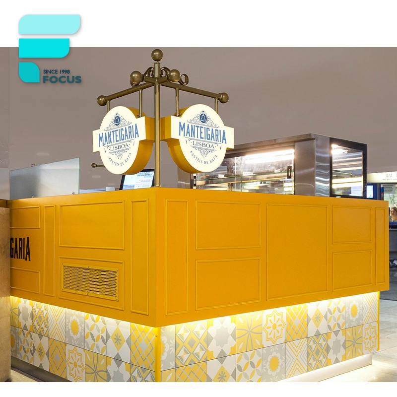 Genuine Mall Boba Tea Milk Decoration Design 3D Cream Counter Food Shopping Furniture Shop Display Juice Bar Kiosk For Sale