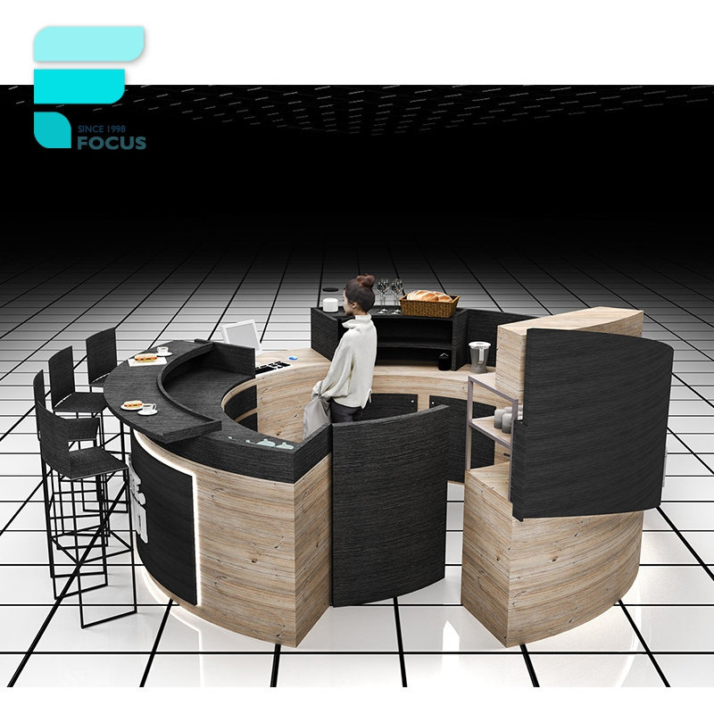 Cafe Kiosk Food Kiosk Hot Coffee Counter Modern Stylish Customized Mobile Mall Kiosk Cafe