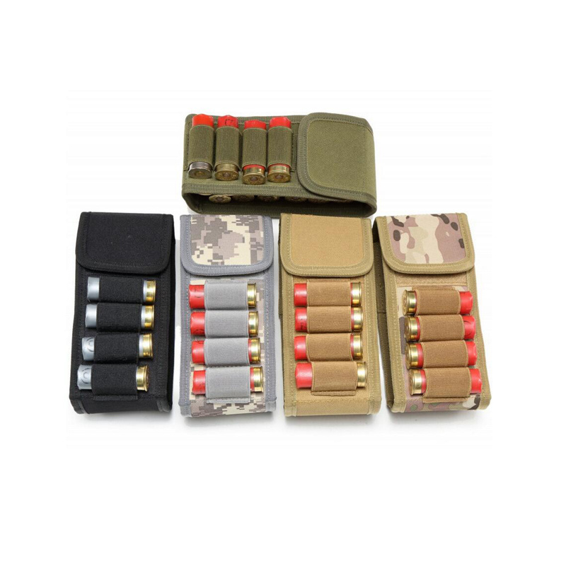 Tactical 12 GA Cartridge Bag Shooting Bullet Mag Pouch 12 Gauge Molle 16 Shells Holder Hunting Magazine Carrier Bag