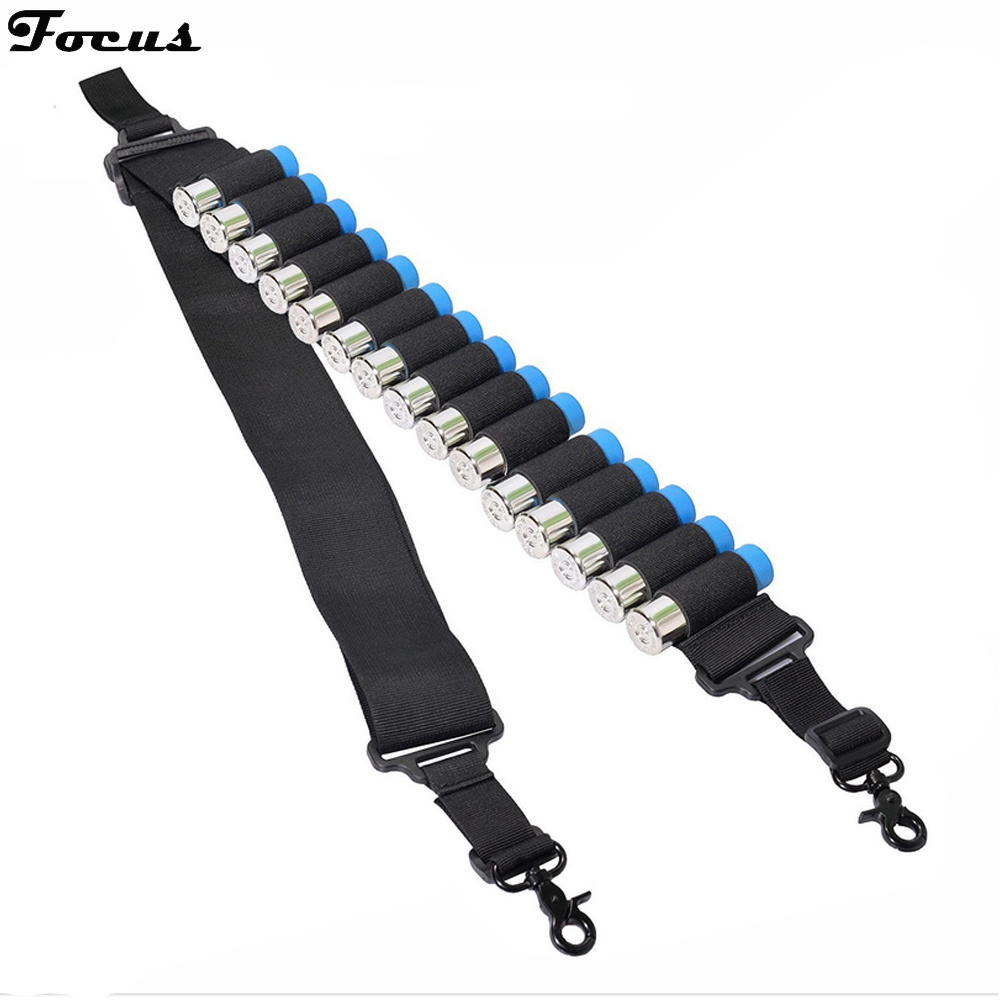 15 Shell Cartridge Sling Belt 12 20GA Holder Bandolier