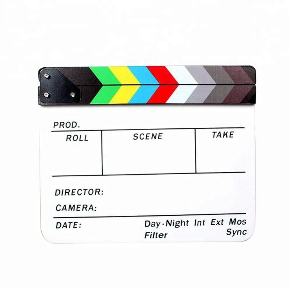 Acrylic Film Cut Action Scene Slate Clapper Board