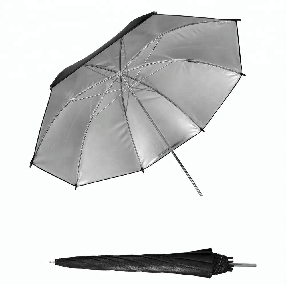 Professional 36 inch Black and Silver Reflector Umbrella for Photo & Video Shooting Studio Flash Light