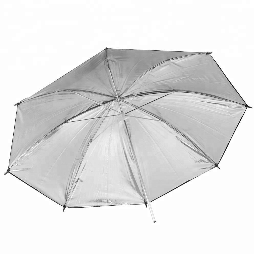 Professional 36 inch Black and Silver Reflector Umbrella for Photo & Video Shooting Studio Flash Light