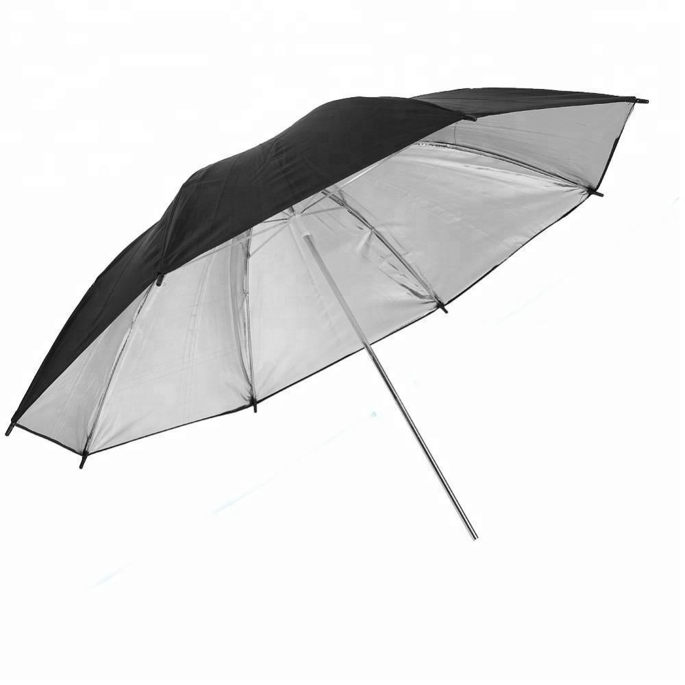 Professional 36 inch Black and Silver Reflector Umbrella for Photo & Video Shooting Studio Flash Light