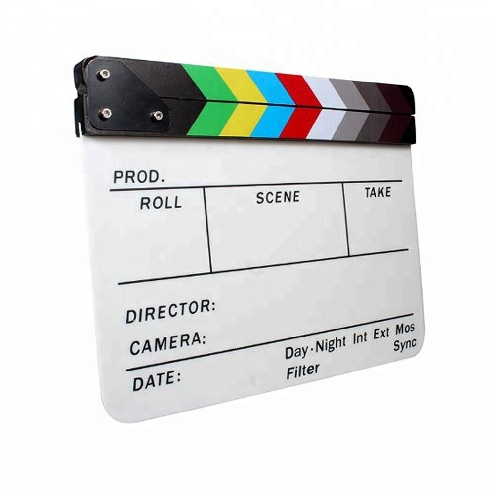 Acrylic Film Cut Action Scene Slate Clapper Board