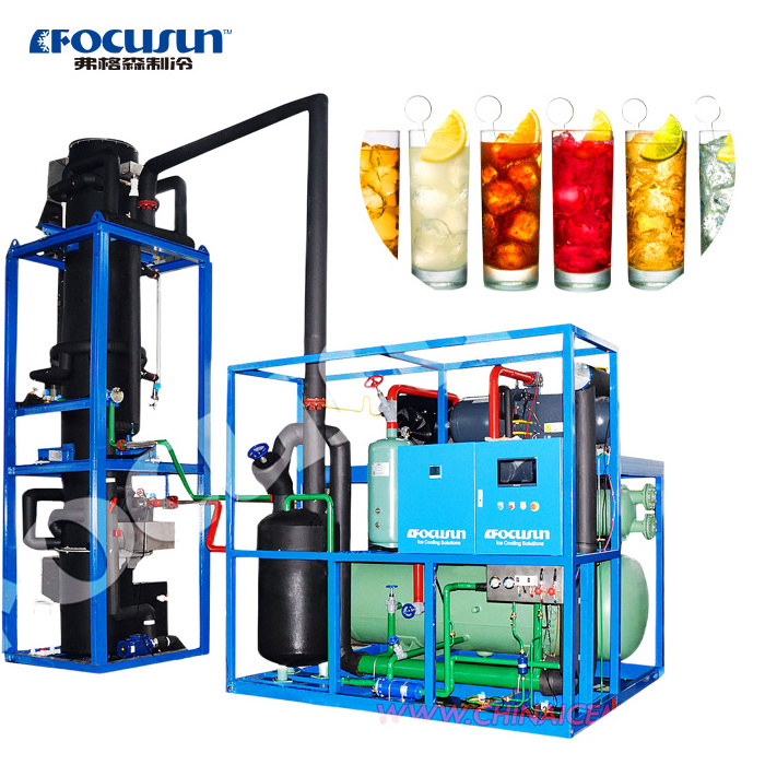 F OCUSUN HOT-SALE 1 3 5 10 15 20 25 30 Tons Crystal Clear Cylinder Tube Ice Machine for Saudi Arabia