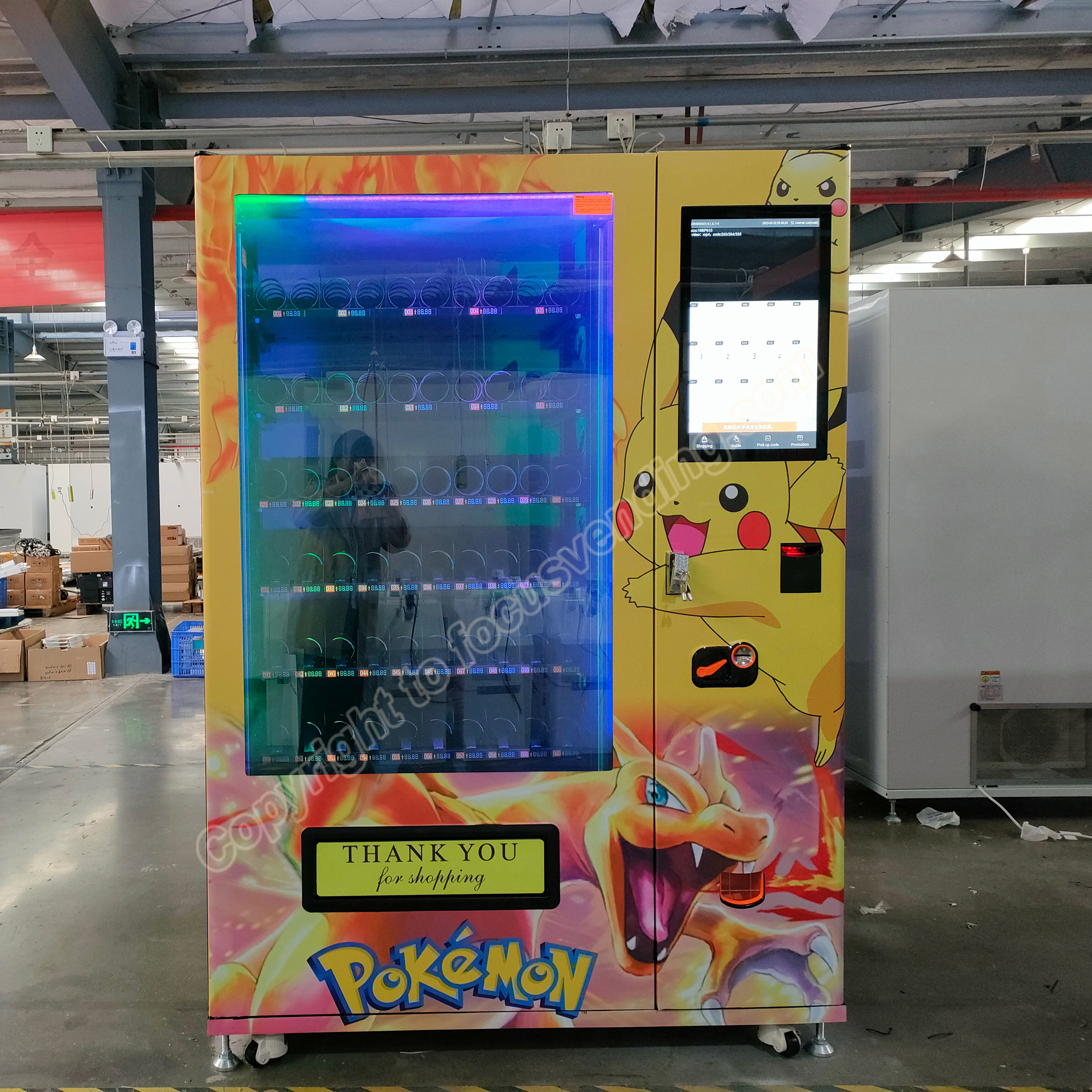 English French Spanish playing games poke moned cards poke mon cards vending machine poke mon cards