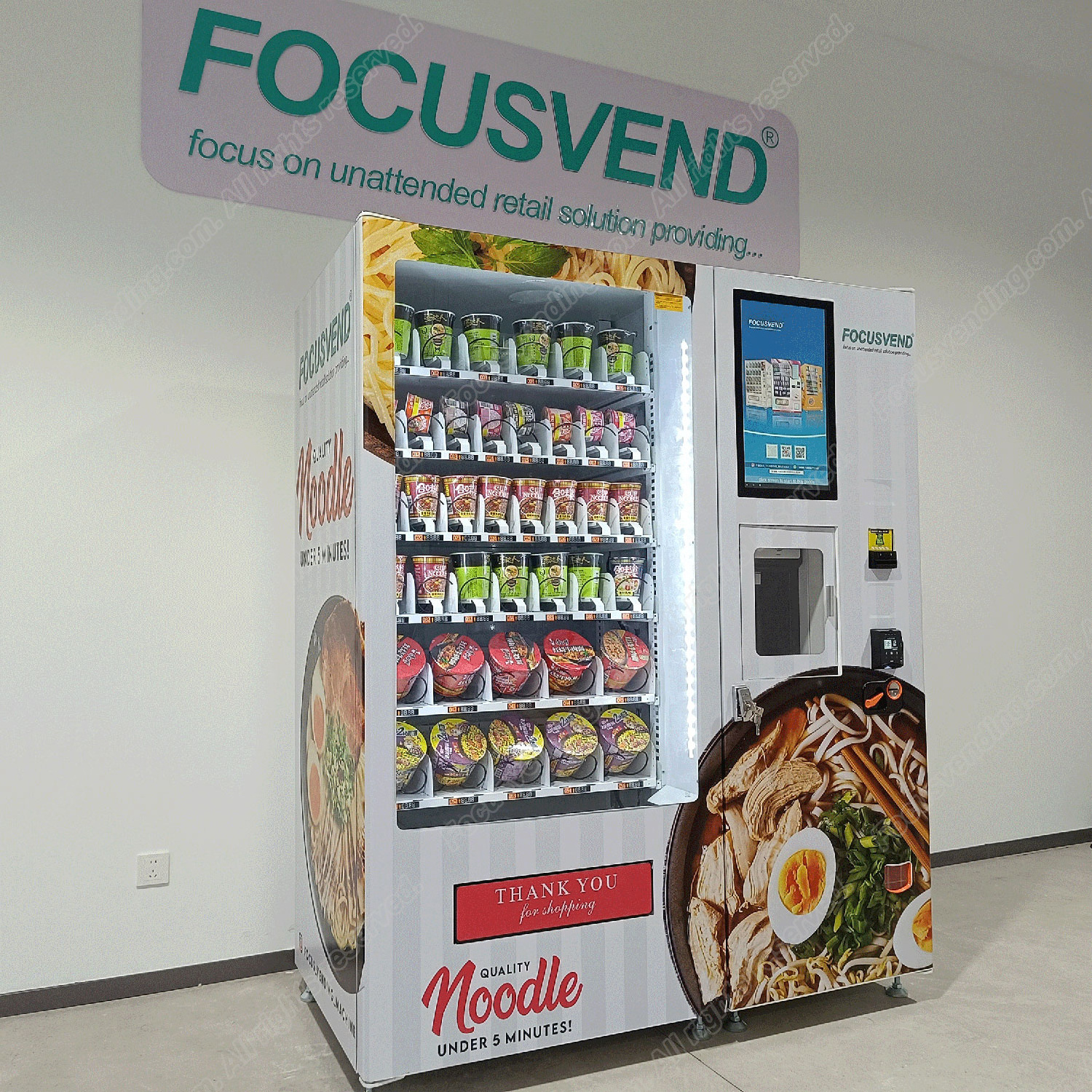 FOCUSVEND cup noodle vending machine instant ramen pot mini cup noodles vending machine cup noodle vending.machine