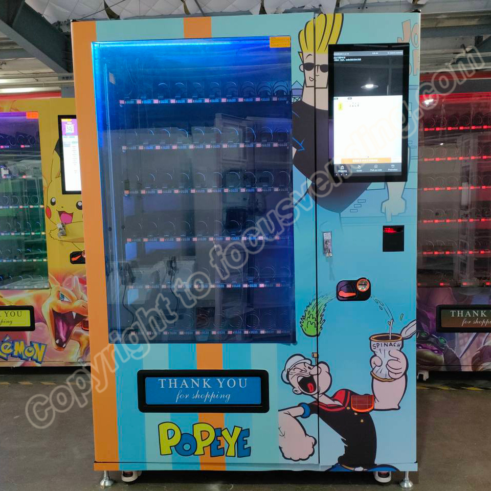 Customized vending machine for Anime Pok-eman card collection