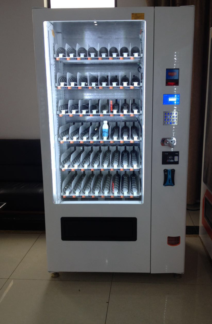 Business Smart Automatic combo snack and drink vending machine with card reader