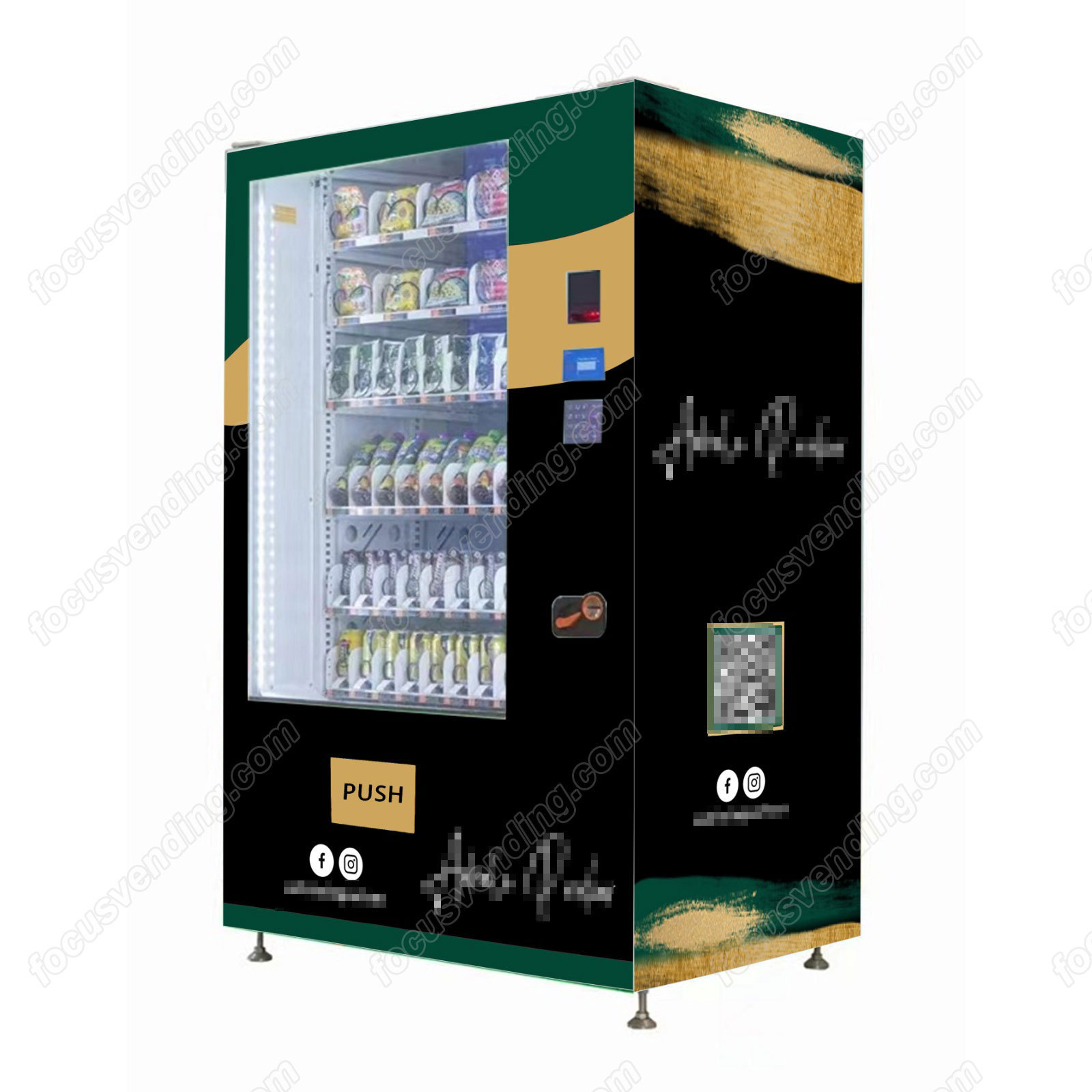 Focusvend 24 Self-Service Touch Screen Smart Grave Candle Vending Machine for Sale Europe Accept Card Reader