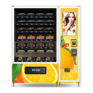 Big elevator vending machine with cooling system for salad fruits