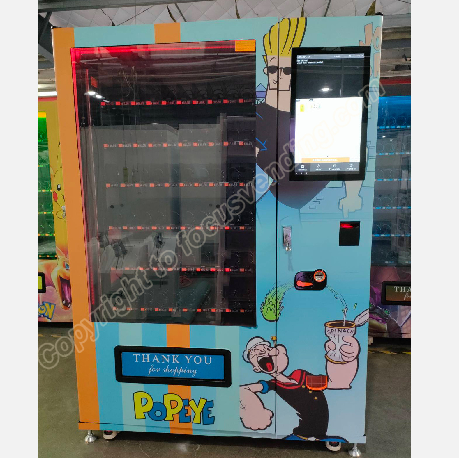 Customized vending machine for Anime Pok-eman card collection