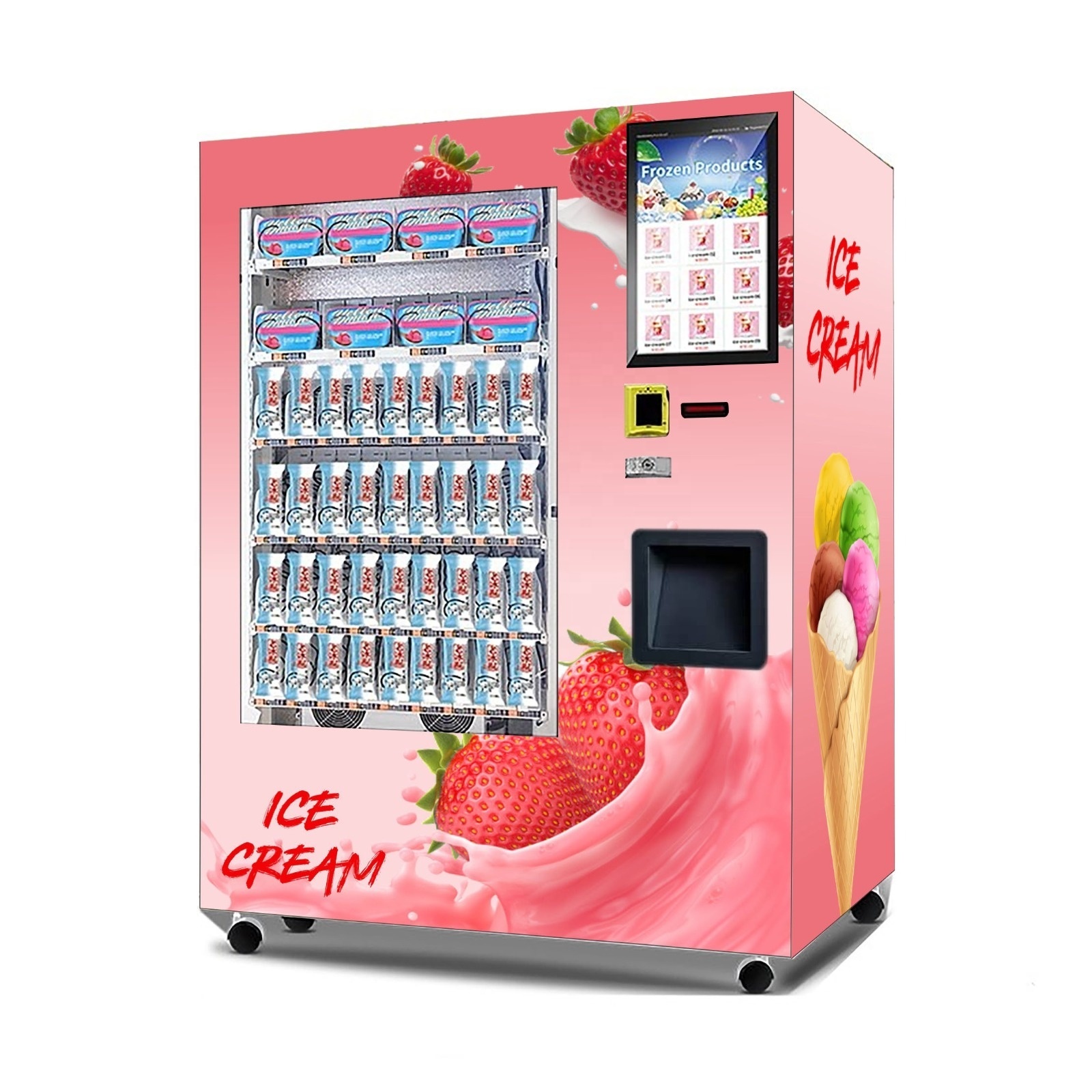 coins automatic frozen fruit smoothie blender vending machine in shopp mall