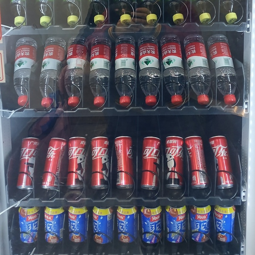 Automatic medium mechanical snack and drink combo vending machine