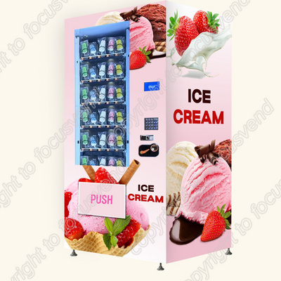 Focusvend ODM/OEM Automatic Frozen Food Ice Cream Vending Machine Yogurt Food Frozen Vending Machine