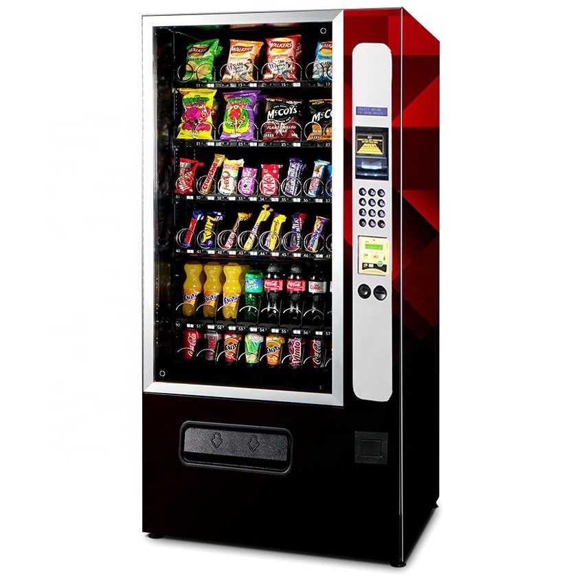 Spiral vending machine for cola drinks and pringles chips