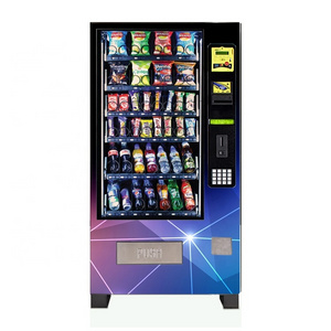 Huge  electronic vending machine for combo snack drinks with refrigerator