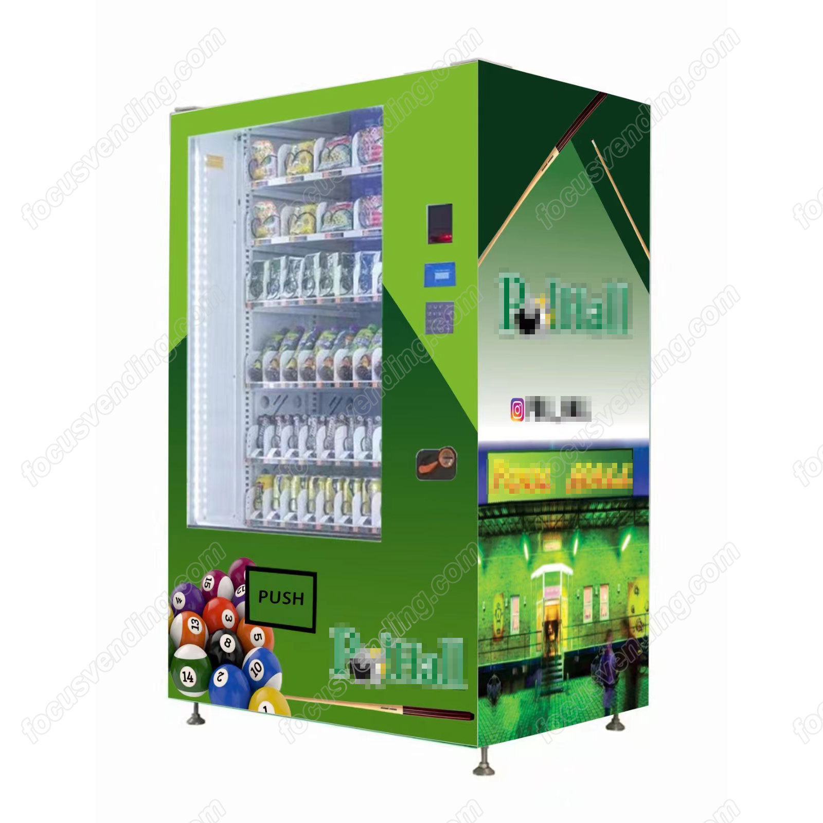 Focusvend 24 Self-Service Touch Screen Smart Grave Candle Vending Machine for Sale Europe Accept Card Reader