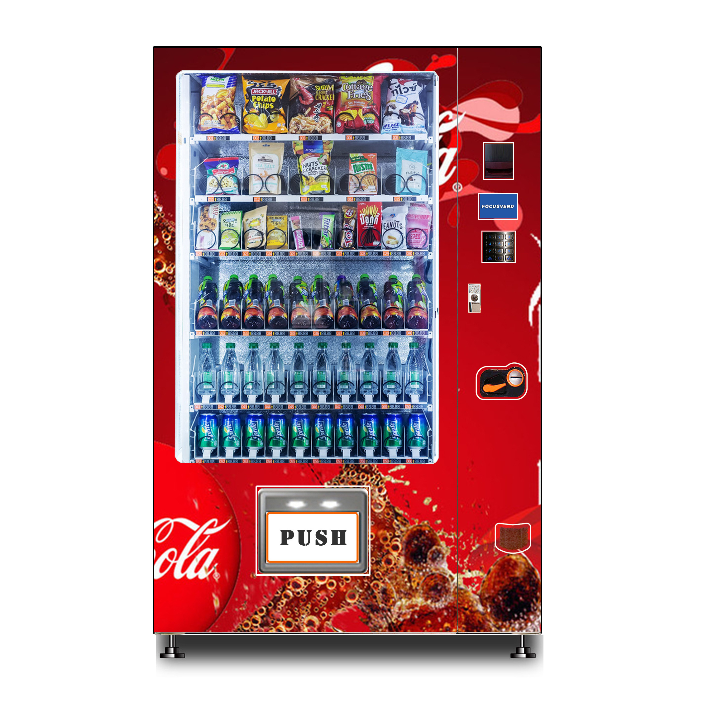 large capacity combo oxygen cocktail vending machine for bar