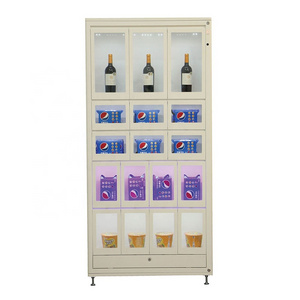 custom cans beverage and wine cabinet vending machine for hotel with 17 choices