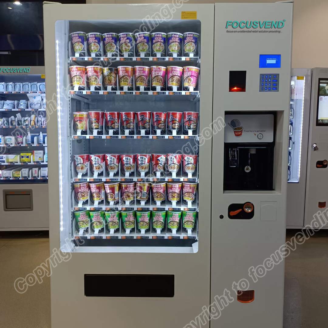 FOCUSVEND cup noodle vending machine instant ramen pot mini cup noodles vending machine cup noodle vending.machine